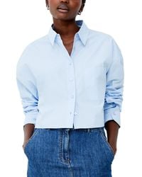 French Connection - Alissa Cotton Cropped Shirt - Lyst