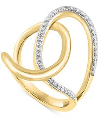 Effy - Effy® Diamond Interlocking Swirl Statement Ring (1/4 Ct. T.w.) In 14k Gold - Lyst