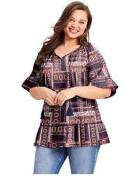 Avenue - Flutter Sleeve Top - Lyst