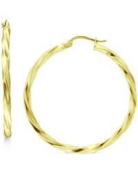 Giani Bernini - Twist Hoop Earrings In 18k Gold-plated Sterling Silver, Created For Macy's - Lyst