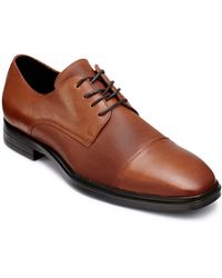 Karl Lagerfeld - Leather Cap Toe Derby Lace-up Shoes - Lyst