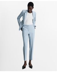 Mango - Straight Suit Trouser Pants - Lyst
