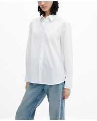 Mango - Oversized Cotton Lyocell Blend Shirt - Lyst