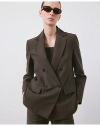 Mango - Straight-fit Lyocell Suit Blazer - Lyst