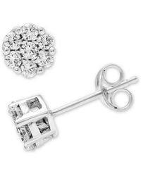 Macy's - Diamond Cluster Earrings (1/2 Ct. T.w. - Lyst