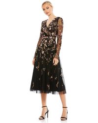 Mac Duggal - Floral Embroidered A-line Cocktail Dress - Lyst
