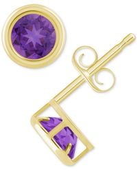 Macy's - Lab-created Opal Bezel Stud Earrings (1-1/5 Ct. T.w. - Lyst