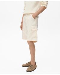 Mango - Cotton Lyocell Cargo 10.75" Bermuda Shorts - Lyst