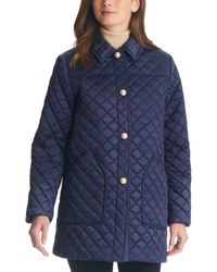 Kate Spade - Imitation-pearl-button Quilted Coat - Lyst