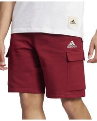 adidas - Essentials Fleece Cargo Shorts - Lyst