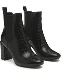 LONDON RAG - Babbel Faux Leather Block Heel Ankle Boots - Lyst