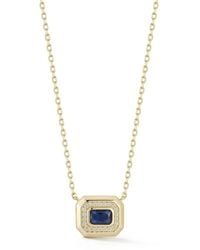 Rachel Zoe - 14k Gold Plated Sterling Silver Radiant Cut Solitaire Pendant Necklace - Lyst