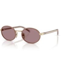 Prada - Small Oval Sunglasses - Lyst