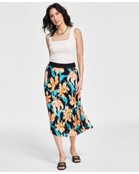 INC International Concepts - Pleated Floral-print Midi Skirt - Lyst