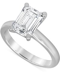 Badgley Mischka - Certified Lab Grown Diamond Emerald-cut Solitaire Engagement Ring (5 Ct. T.w. - Lyst
