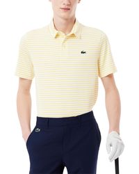Lacoste - Short Sleeve Striped Performance Polo Shirt - Lyst