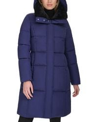 Cole Haan - Shine Faux-fur-collar Hooded Puffer Coat - Lyst