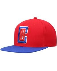 Mitchell & Ness - Red And Royal La Clippers Team Two-tone 2.0 Snapback Hat - Lyst