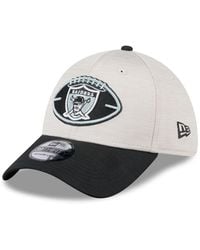 KTZ - Stone/black Las Vegas Raiders 2024 Sideline Historic 39thirty Flex Hat - Lyst