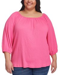 Tommy Hilfiger - Plus Size 3/4-length Sleeve Top - Lyst