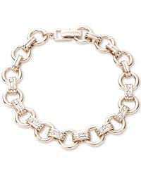 Givenchy - Gold-tone Crystal Round Link Flex Bracelet - Lyst