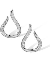 Retro Chic - Wave Round Earrings - Lyst