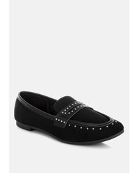 LONDON RAG - Lumina Penny Strap Studded Loafers - Lyst
