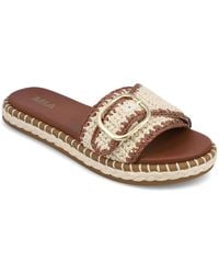 MIA - Sabriel Woven Raffia Slide Sandals - Lyst