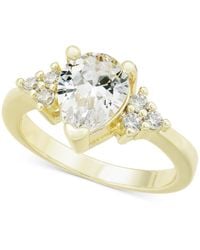 Charter Club - Tone Pave & Pear-shape Cubic Zirconia Ring - Lyst