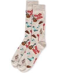 Memoi - Destination Rayon From Bamboo Novelty Crew Socks - Lyst