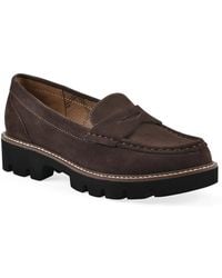 White Mountain - Gunner Lug Sole Loafers - Lyst