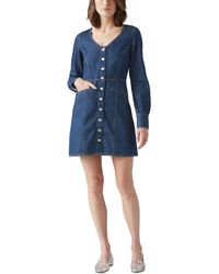 Hollister A line Denim Dress in Blue Lyst