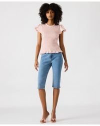 Steve Madden - Smocked Ruffle Cecilie Top - Lyst