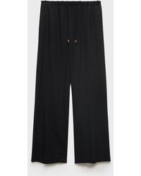 Mango - Linen-blend Elastic Waist Pants - Lyst