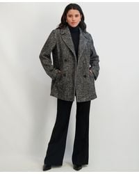 Tahari - Notched-collar Button-front Coat - Lyst