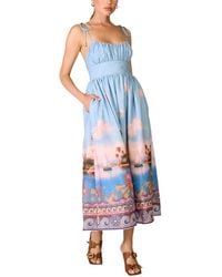 gramercy halter neck dress Line & Dot in Blue ot-department-Dresses
