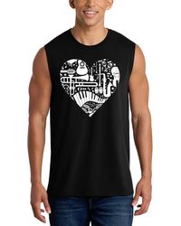 LA Pop Art - City Skyline Heart Typography Design Tank Top - Lyst