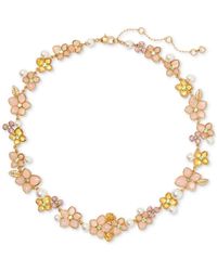 Kate Spade - Gold-tone Pastel Petals All-around Necklace - Lyst