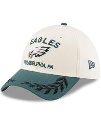 KTZ - Cream/green Philadelphia Eagles 2025 Nfl Draft 39thirty Flex Hat - Lyst