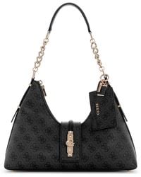 Guess - Yvonne Logo Medium Hobo Handbag - Lyst