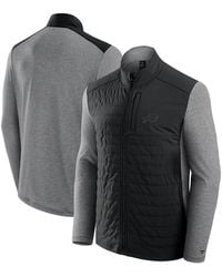 Fanatics - And Black/heather Gray Buffalo Bills Front Office Tonal Full-zip Jacket - Lyst