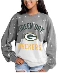 Gameday Couture - Green Bay Packers Oversized Coin Toss Faded French Terry Tri-blend Pullover Sweatshirt - Lyst