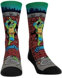 Rock Em Socks - And Teenage Mutant Ninja Turtles Leonardo Breakout Crew Socks - Lyst