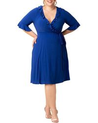 Kiyonna - Plus Size Barcelona Midi Wrap Dress - Lyst