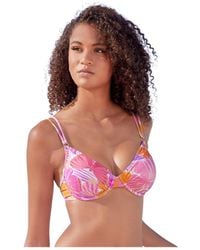 Lascana - Butterfly Print Underwire Bikini Swimsuit Top Bra Sizing - Lyst