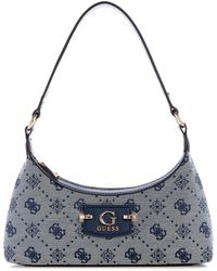 Guess - Neda 4g Peony Logo Small Top Zip Shoulder Bag - Lyst