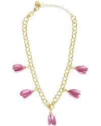 Betsey Johnson - Faux Stone Garden Glam Statement Tulip Bib Necklace - Lyst