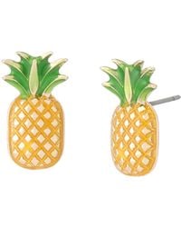 Betsey Johnson - Backyard Pineapple Stud Earrings - Lyst