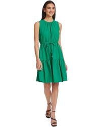 Calvin Klein - Crewneck Sleeveless A-line Dress - Lyst