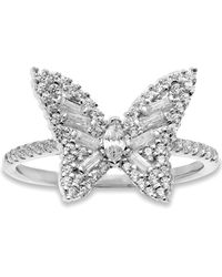 Giani Bernini - Cubic Zirconia Butterfly Statement Ring In Sterling Silver, Created For Macy's - Lyst